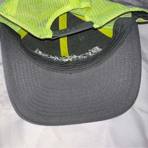 Diesel Freak Snap Back Hat Richardson Style 112 Neon Green Gray Mesh - Picture 5 of 8
